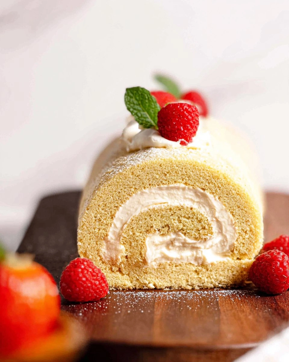 Vanilla Swiss Roll Cake 91 Vanilla Swiss Roll Cake