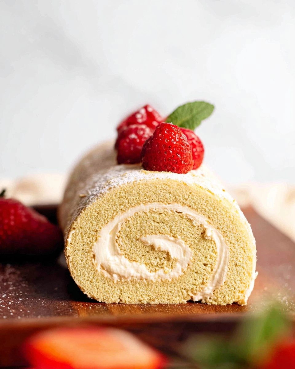 Vanilla Swiss Roll Cake 92 Vanilla Swiss Roll Cake