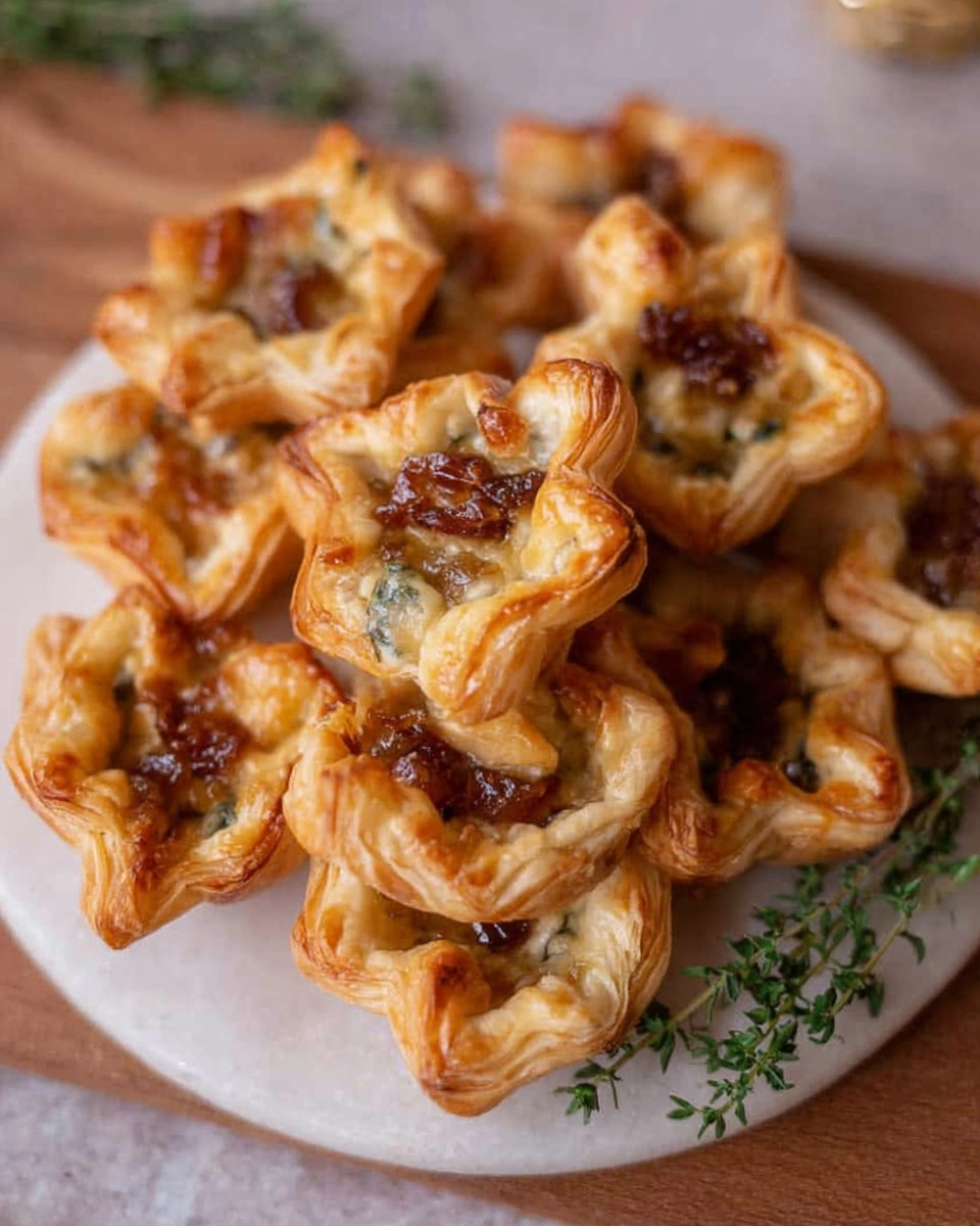 Brie and Fig Jam Puff Pastry Cups