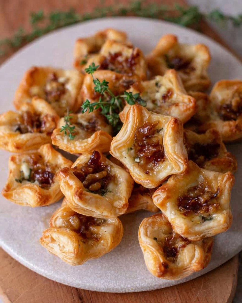 Brie and Fig Jam Puff Pastry Cups