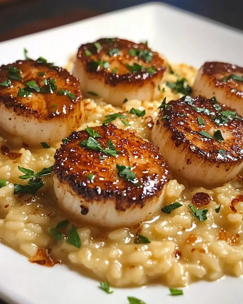 Champagne-Risotto-with-Brown-Butter-Scallops-Recipe