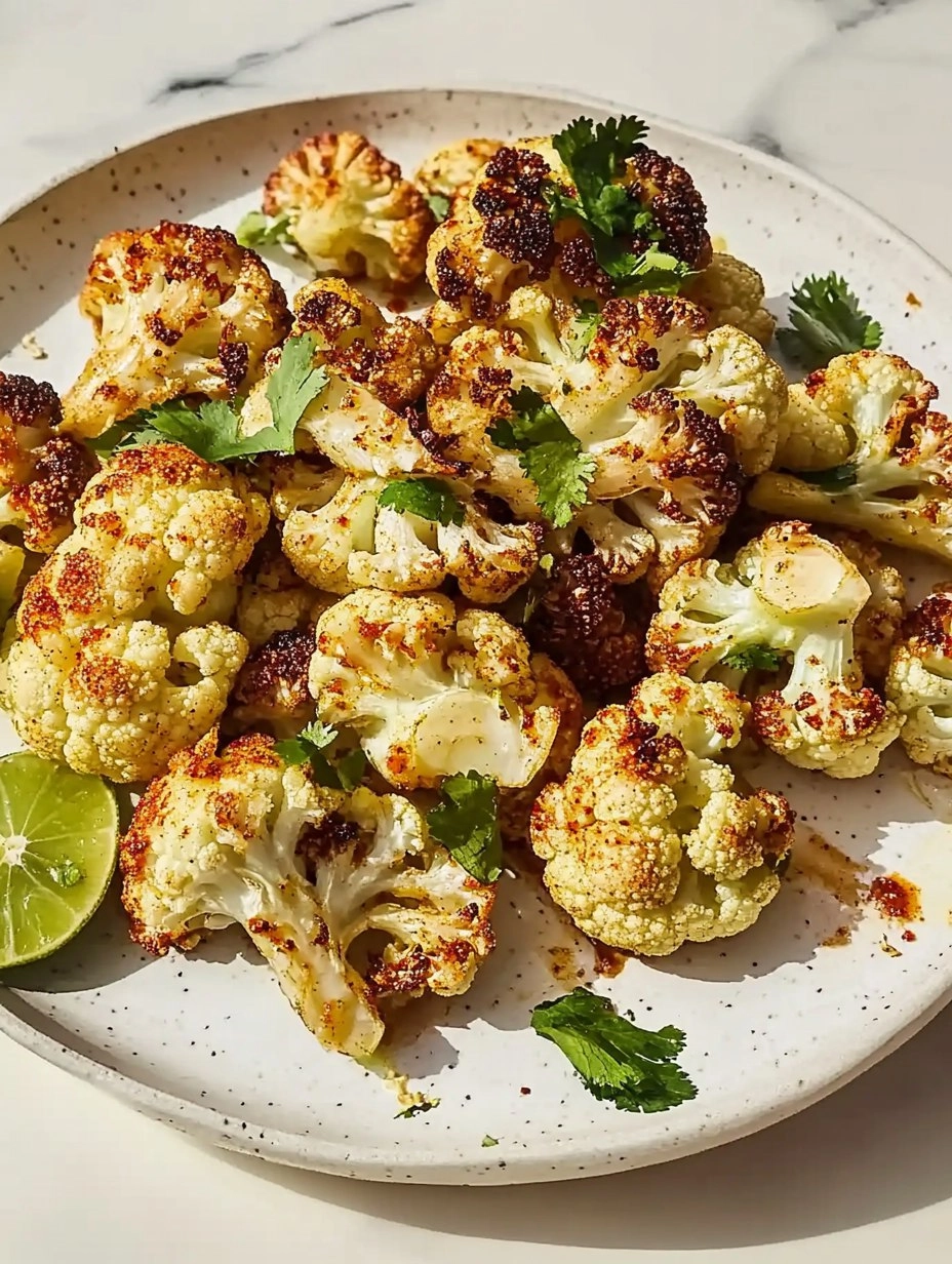 Chili Lime Roasted Cauliflower