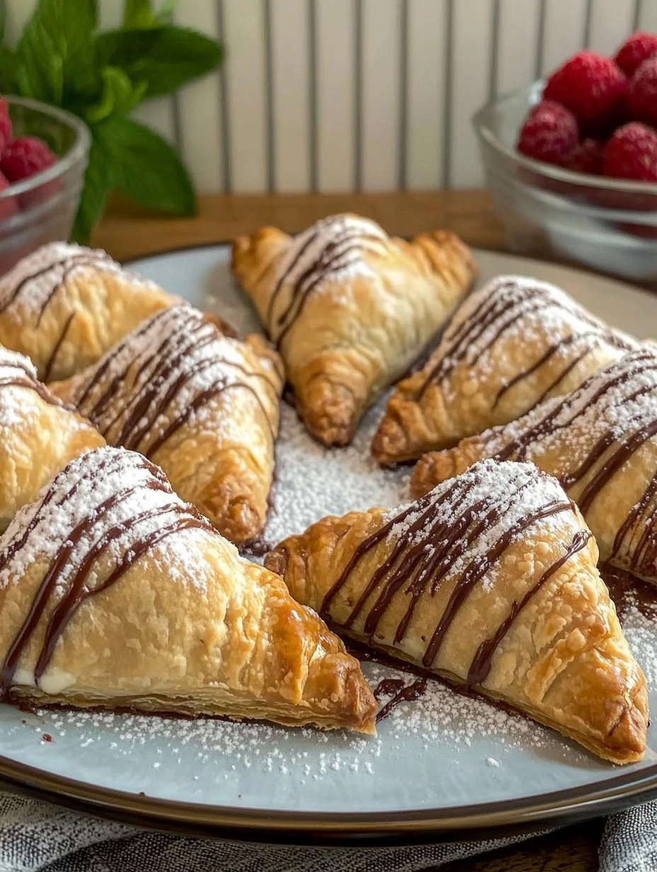 Chocolate Raspberry Cheesecake Turnovers