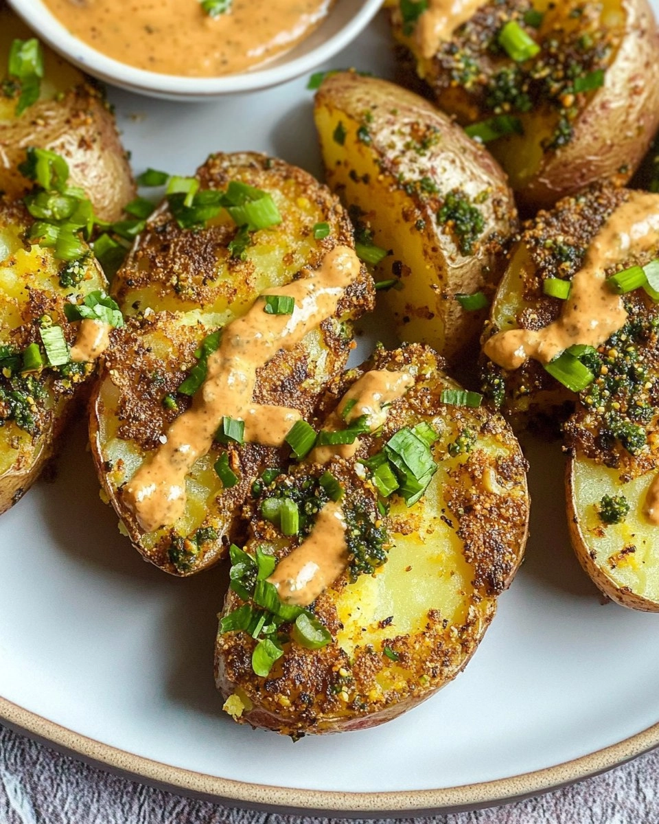 Crispy Smashed Potatoes with Garlic & Za'atar