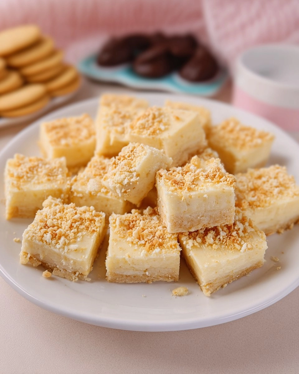 Easy Banana Pudding Fudge Squares with a Nilla Wafer Crunch