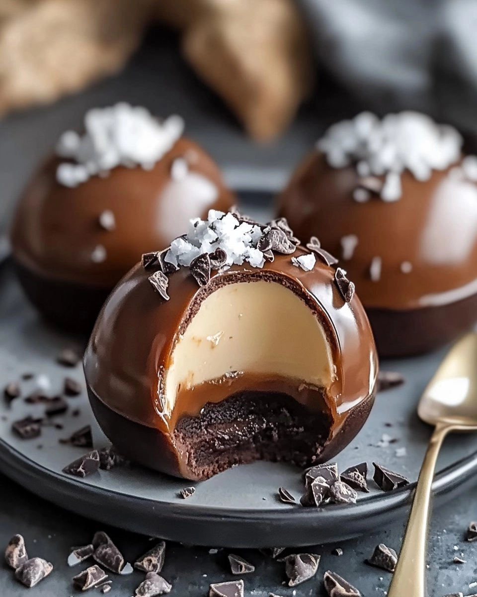 Easy Caramel Chocolate Mousse Domes 