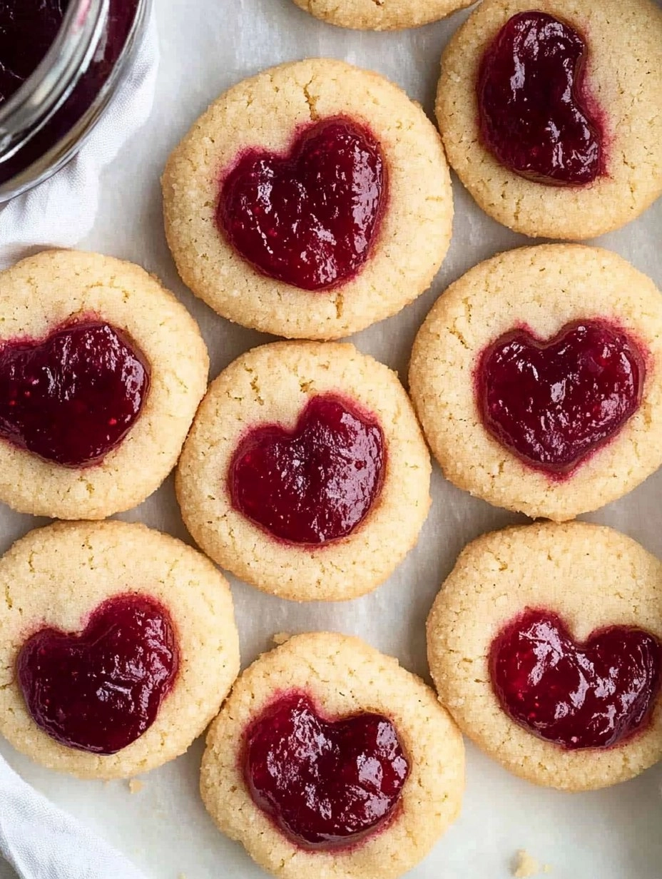 Easy Jam Thumbprint Cookies with a Heart-Shaped Twist