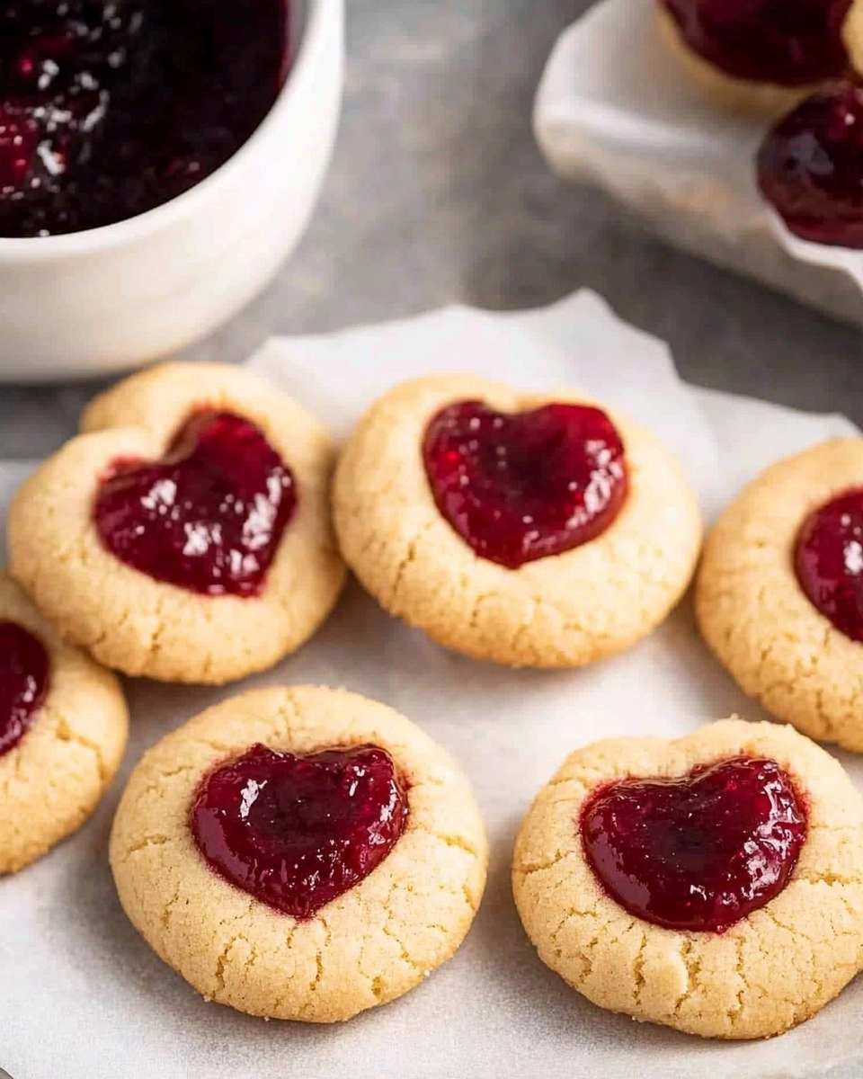 Easy Jam Thumbprint Cookies with a Heart-Shaped Twist