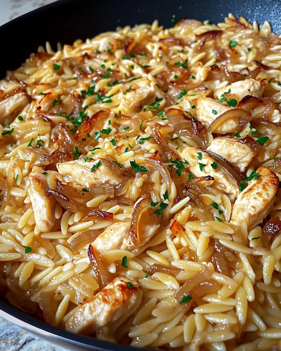 French Onion Chicken Orzo