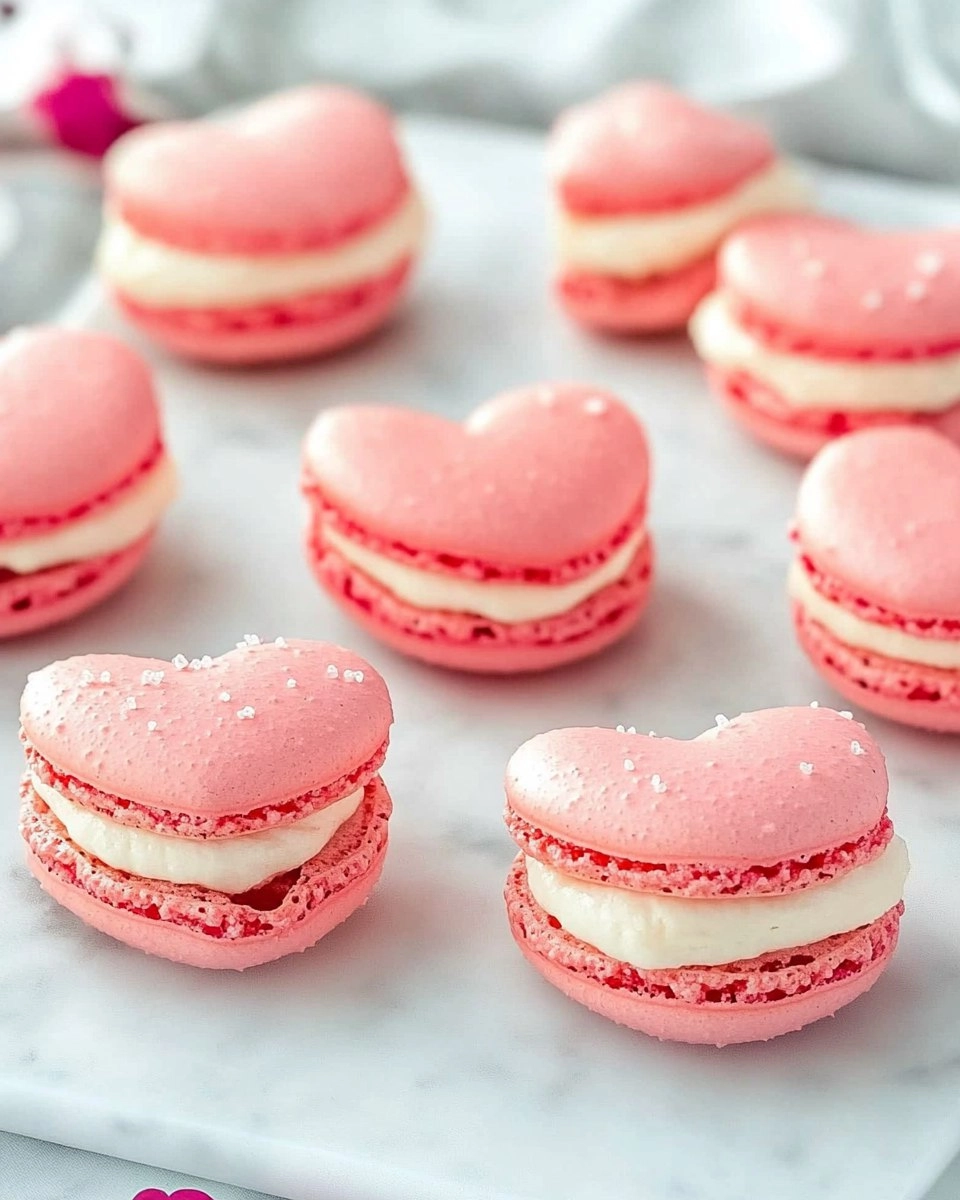 Galentine’s Brunch Foods : Heart-Shaped Macarons