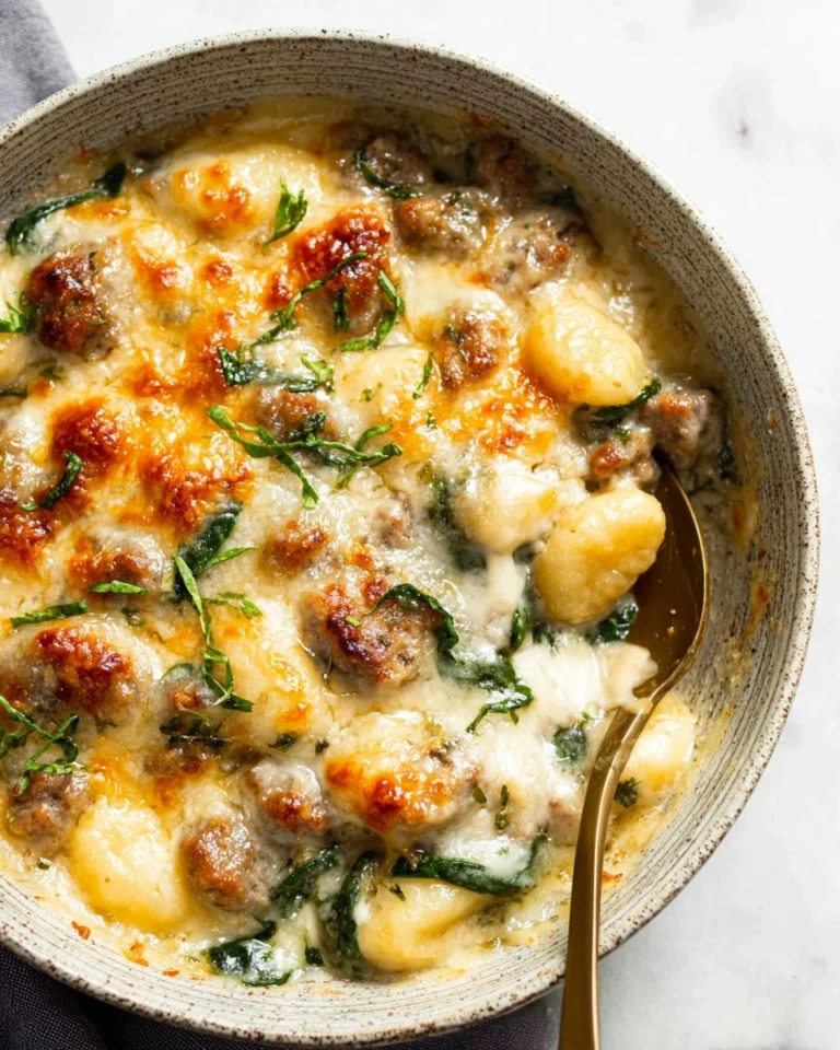 Healthy-Pesto-Sausage-Gnocchi-Bake-Recipe