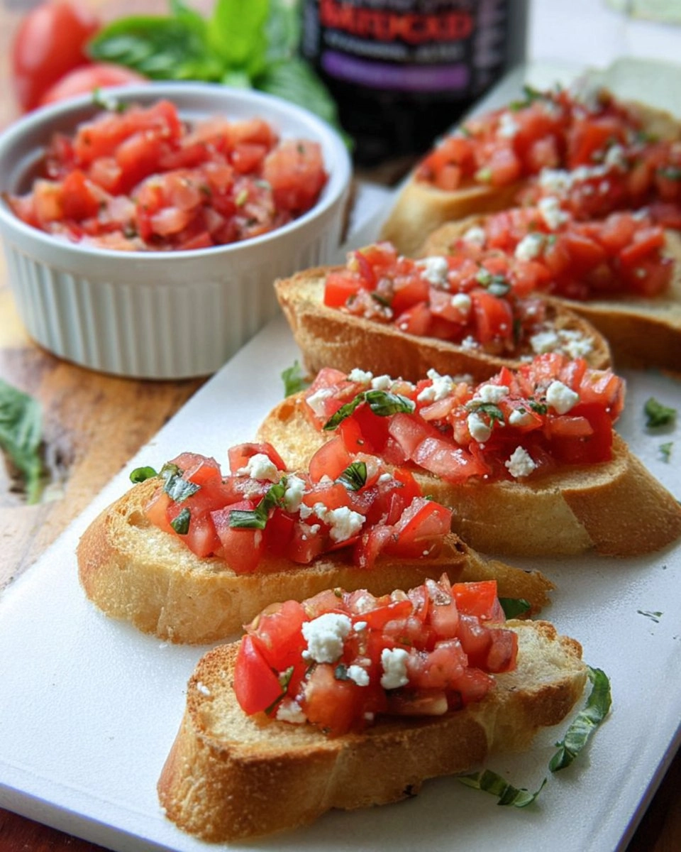 Healthy Tomato Basil Bruschetta