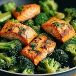 One-Skillet-Garlicky-Salmon-Broccoli-Recipe