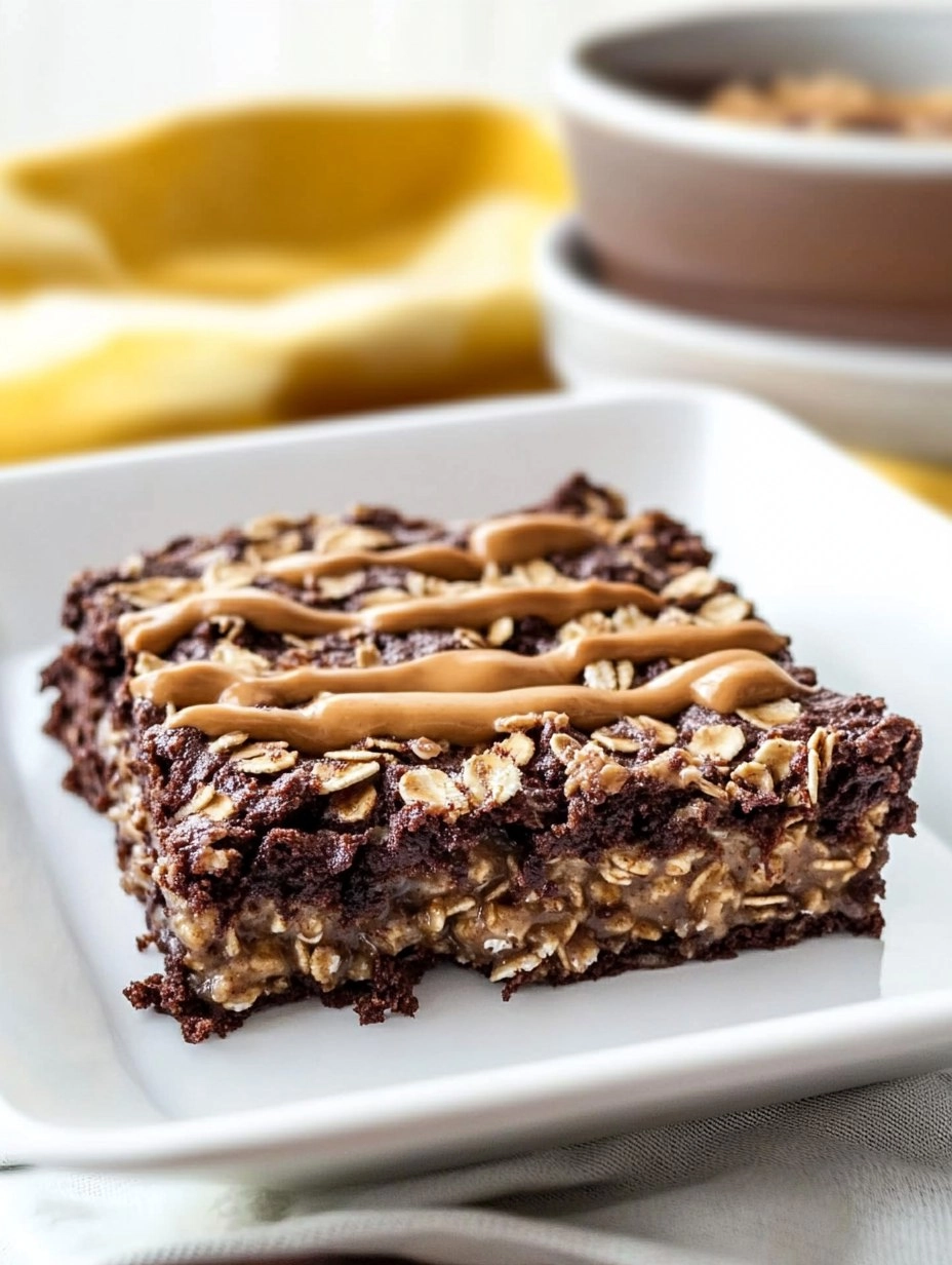 Peanut Butter Brownie Baked Oatmeal