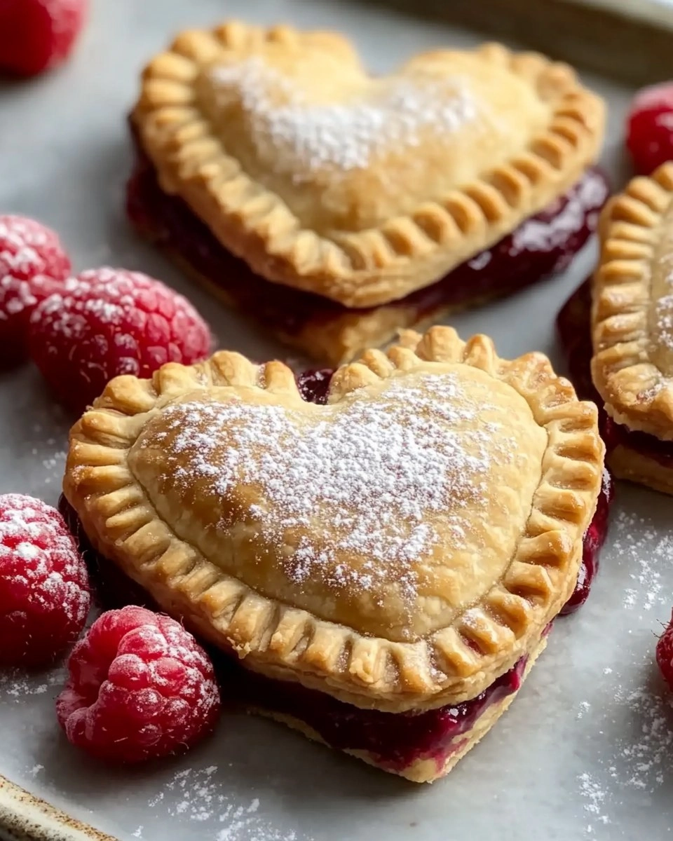 Raspberry Nutella Heart Pies