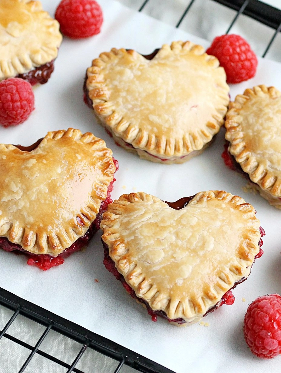 Raspberry Nutella Heart Pies