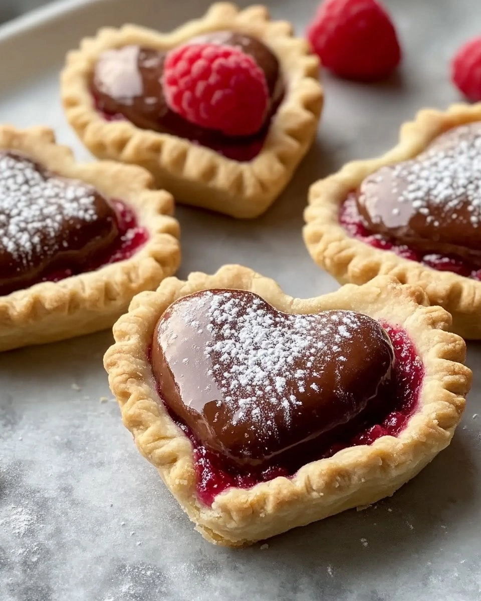 Raspberry Nutella Heart Pies