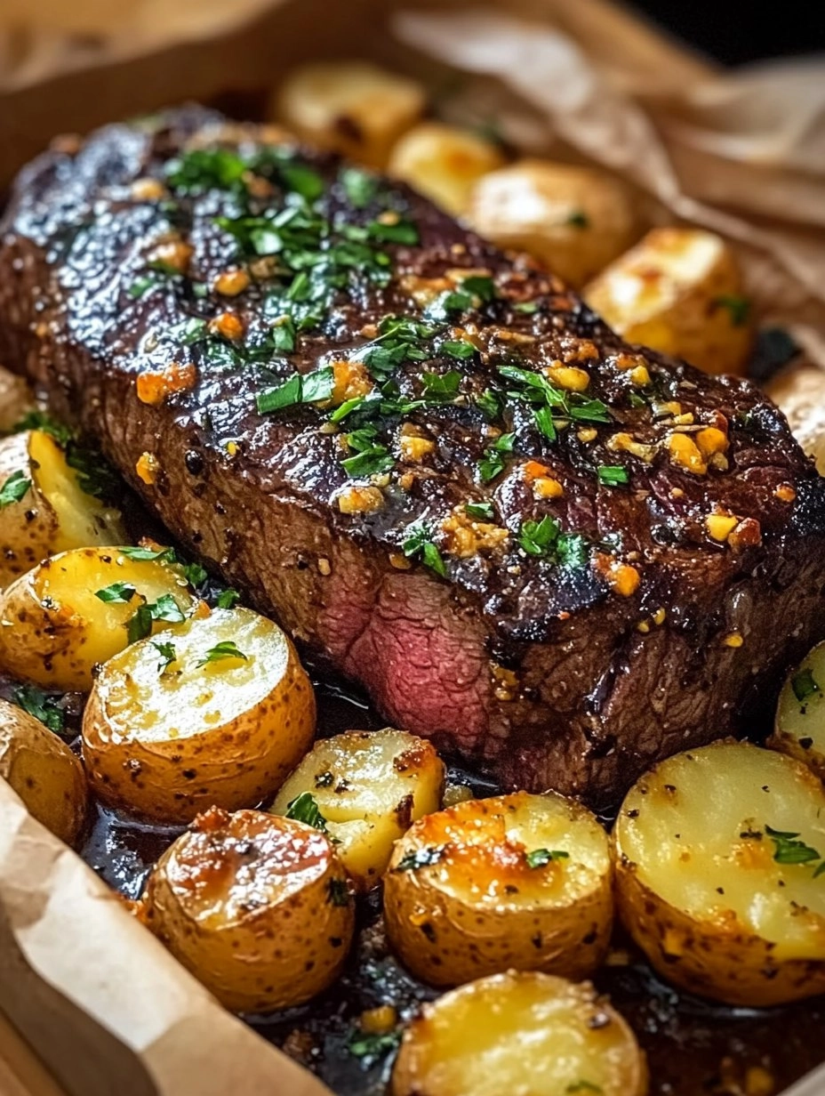 Roast Sirloin with Potato Bake