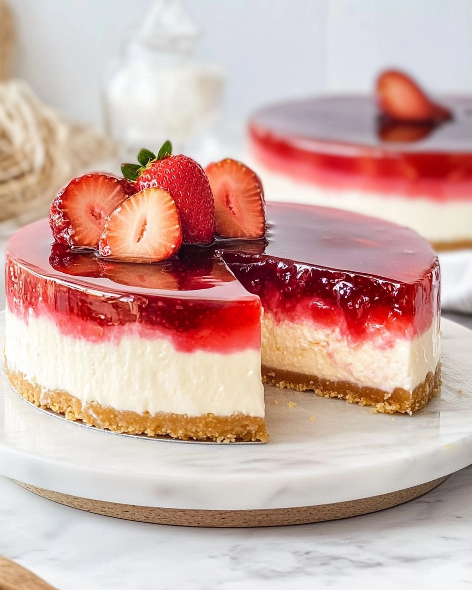 Strawberry Jelly Cheesecake