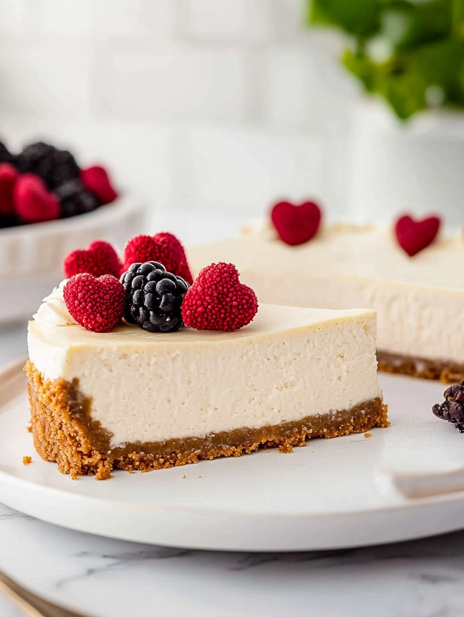 Valentine Eggless Cheesecake 