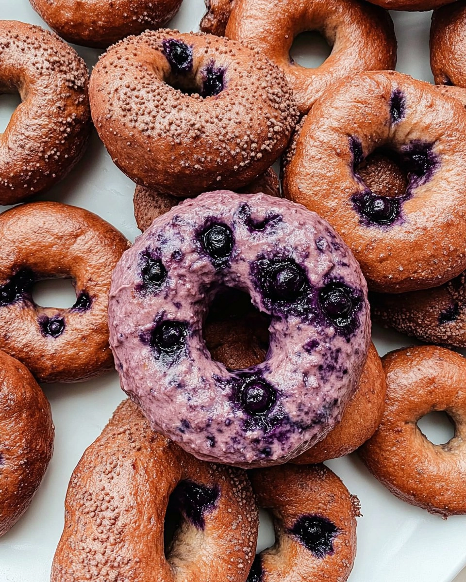 Valentine Homemade Blueberry Bagels (Real Flavor)
