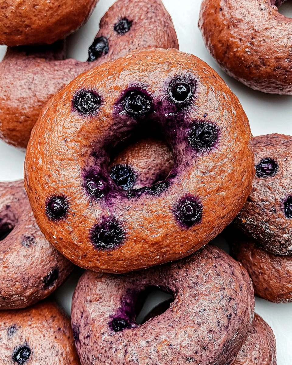 Valentine Homemade Blueberry Bagels (Real Flavor)
