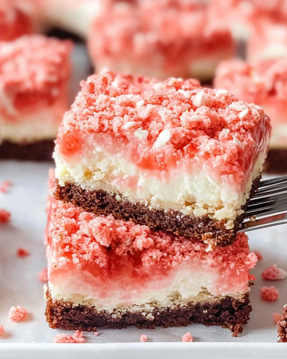 Valentine Strawberry Shortcake Brownies