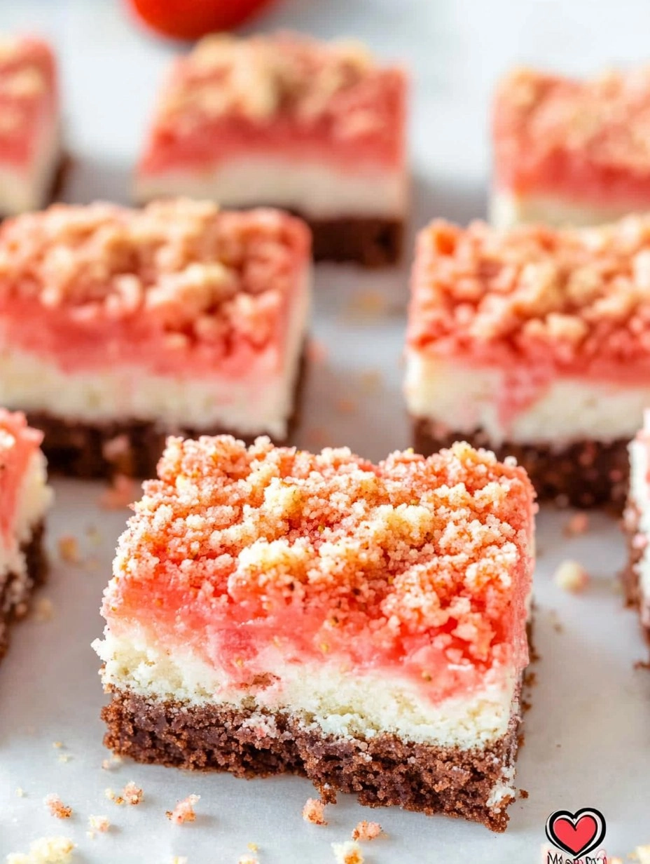 Valentine Strawberry Shortcake Brownies