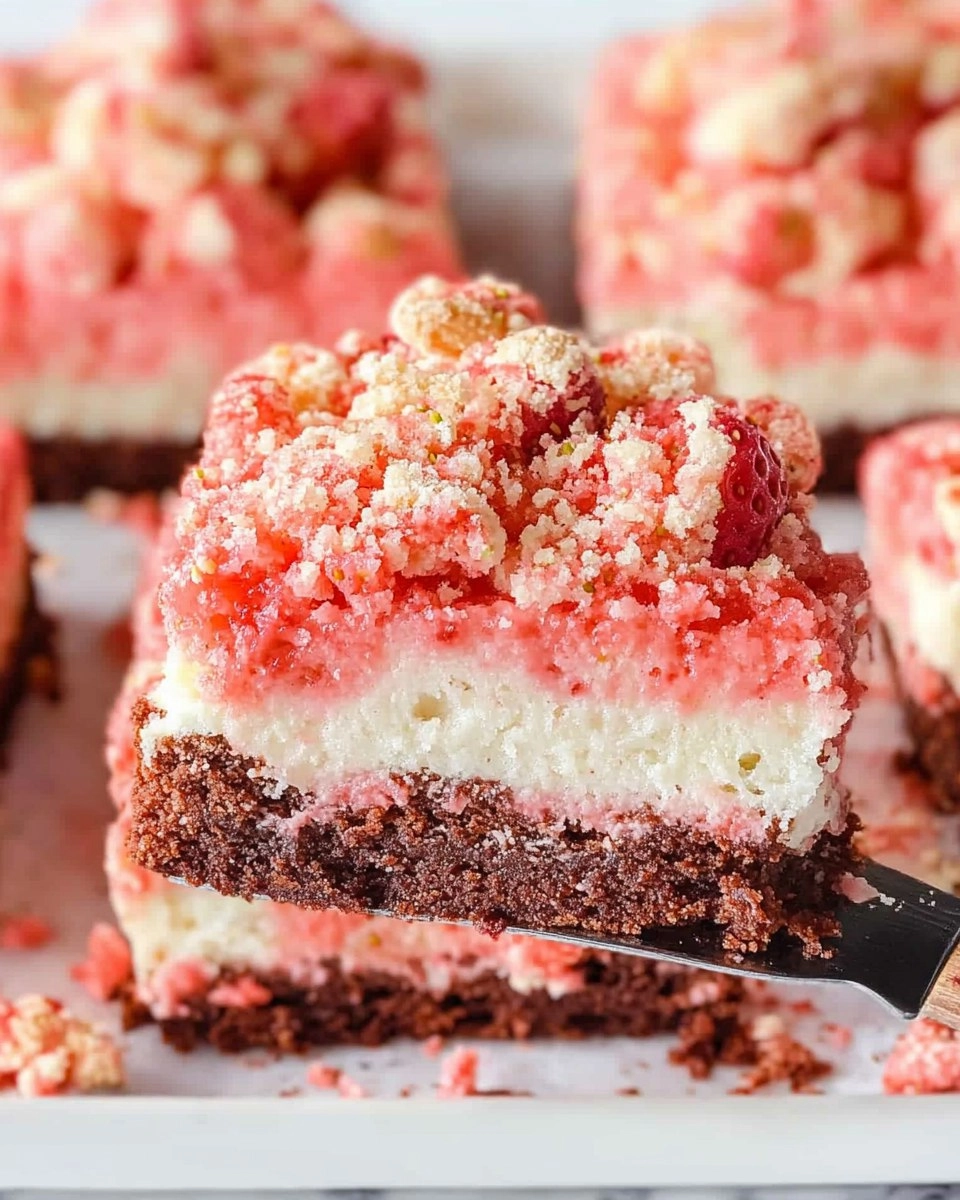 Valentine Strawberry Shortcake Brownies