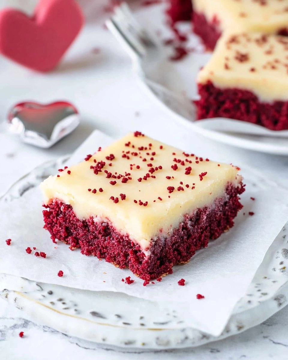Valentine's Day Red Velvet Cookie Bars