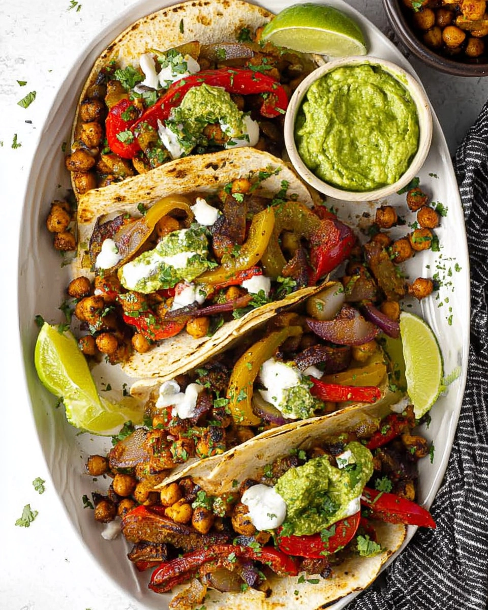Vegan Sheet Pan Chickpea Fajitas