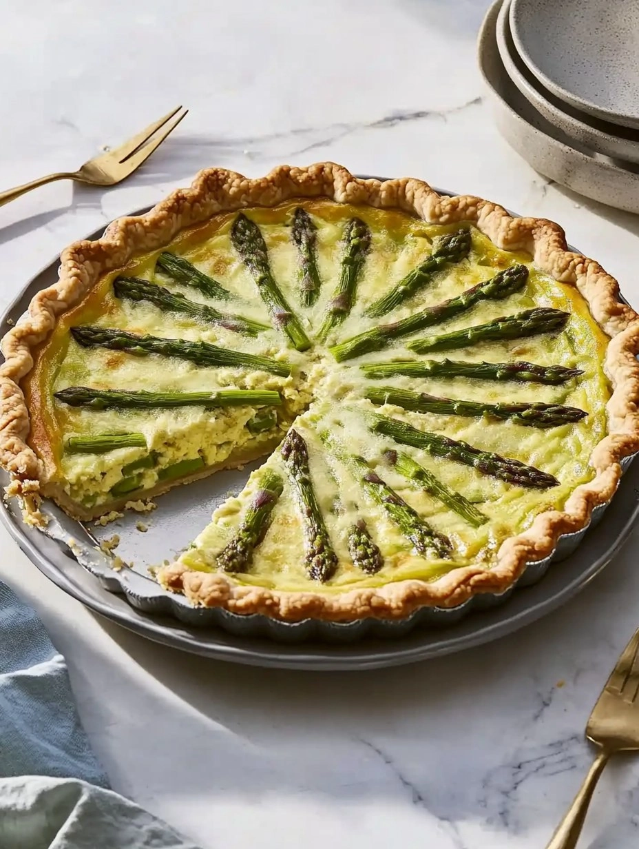 Asparagus and Gruyere Quiche | Easy Spring Breakfast