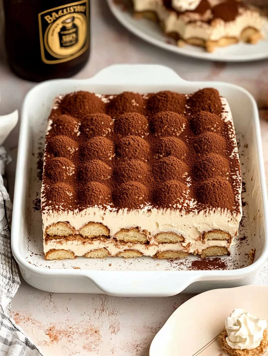 Bailey's Irish Cream Tiramisu | Easy No-Bake Dessert