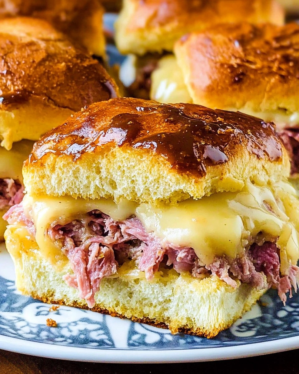 Baked-Reuben-Sliders-with-Thousand-Island-Glaze-Recipe