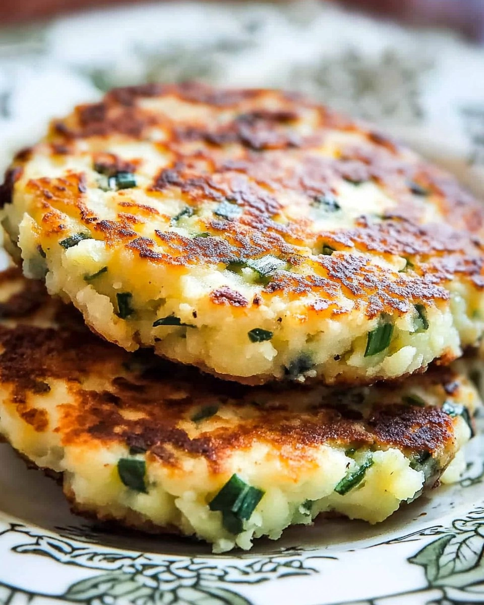 Cheesy Colcannon Potato Cakes with Scallions