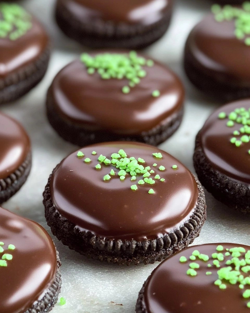 Chocolate Covered Mint Oreos