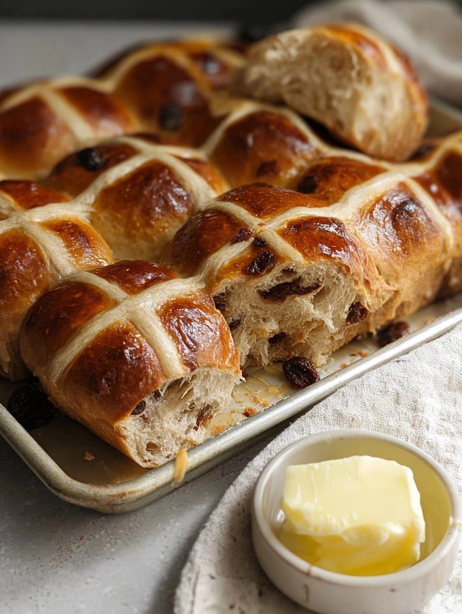 Cinnamon Raisin Hot Cross Buns (Make-Ahead Easter Rolls)