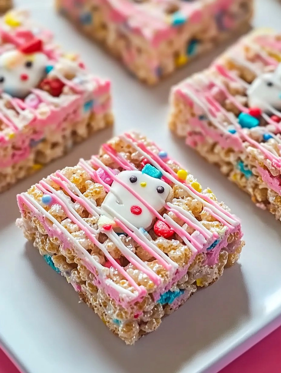 Circus Animal Cookie Rice Krispie Treats