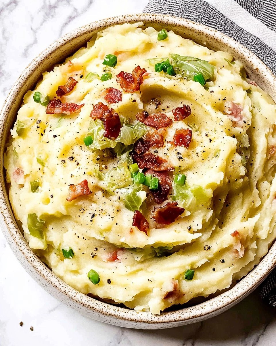 Colcannon | Irish Mashed Potatoes with Cabbage and Bacon