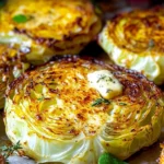 Crispy-Roasted-Parmesan-Cabbage-Steaks-with-Garlic-Herb-Butter-Recipe