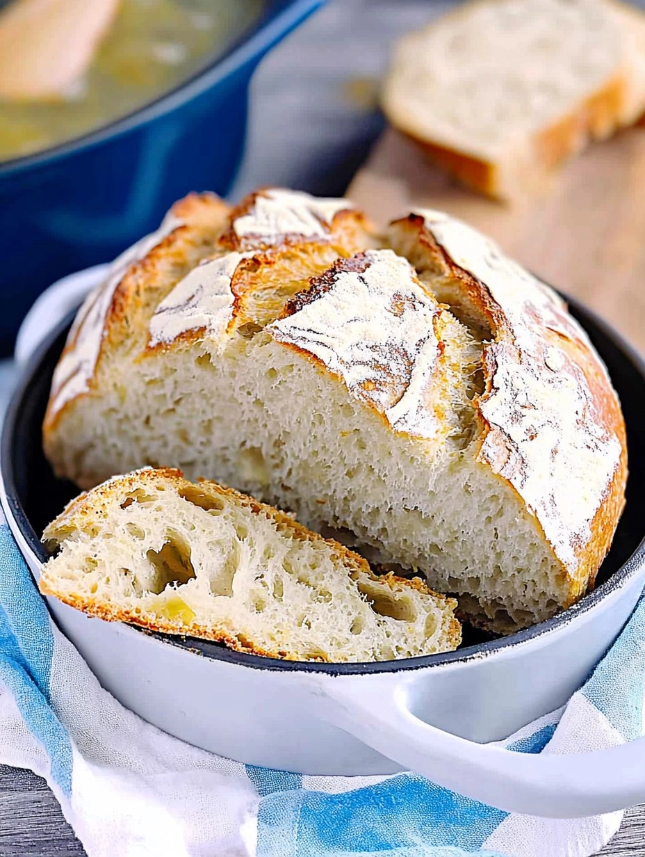 Dutch Oven No-Knead Crusty Bread (Perfect with Any Stew)