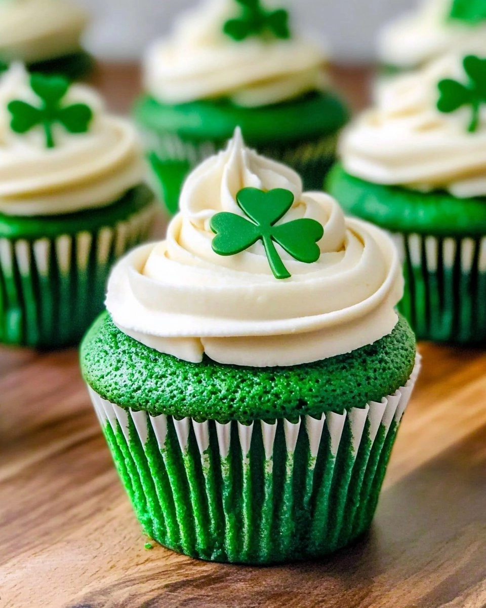Green Velvet Cupcakes | St Patrick's Day Cupcake Recipe