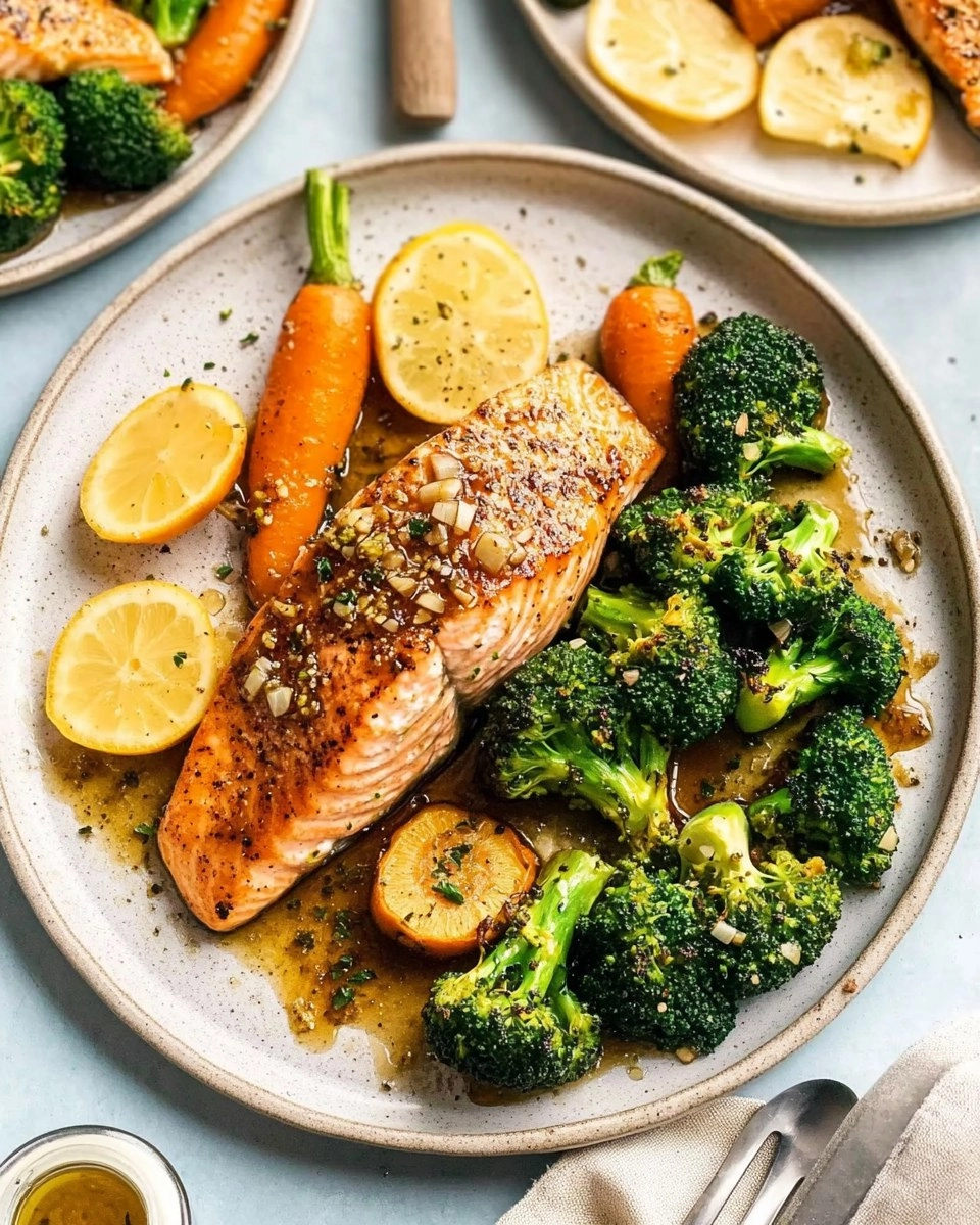 Honey Garlic Sheet-Pan Salmon with Broccoli & Carrots 6 Honey-Garlic-Sheet-Pan-Salmon-with-Broccoli-Carrots-Recipe
