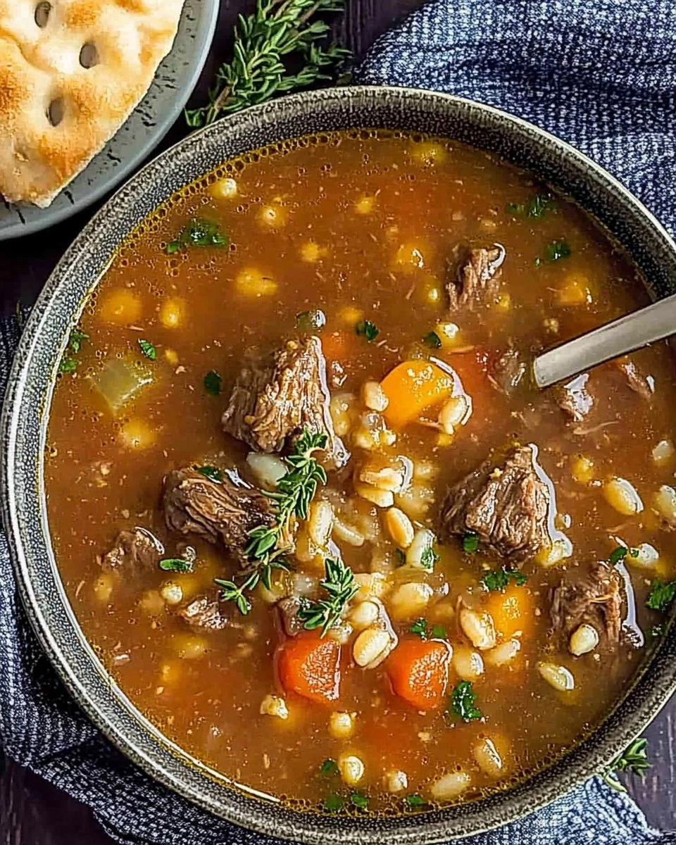 Instant Pot Beef & Barley Soup (Hearty and Freezer-Friendly)