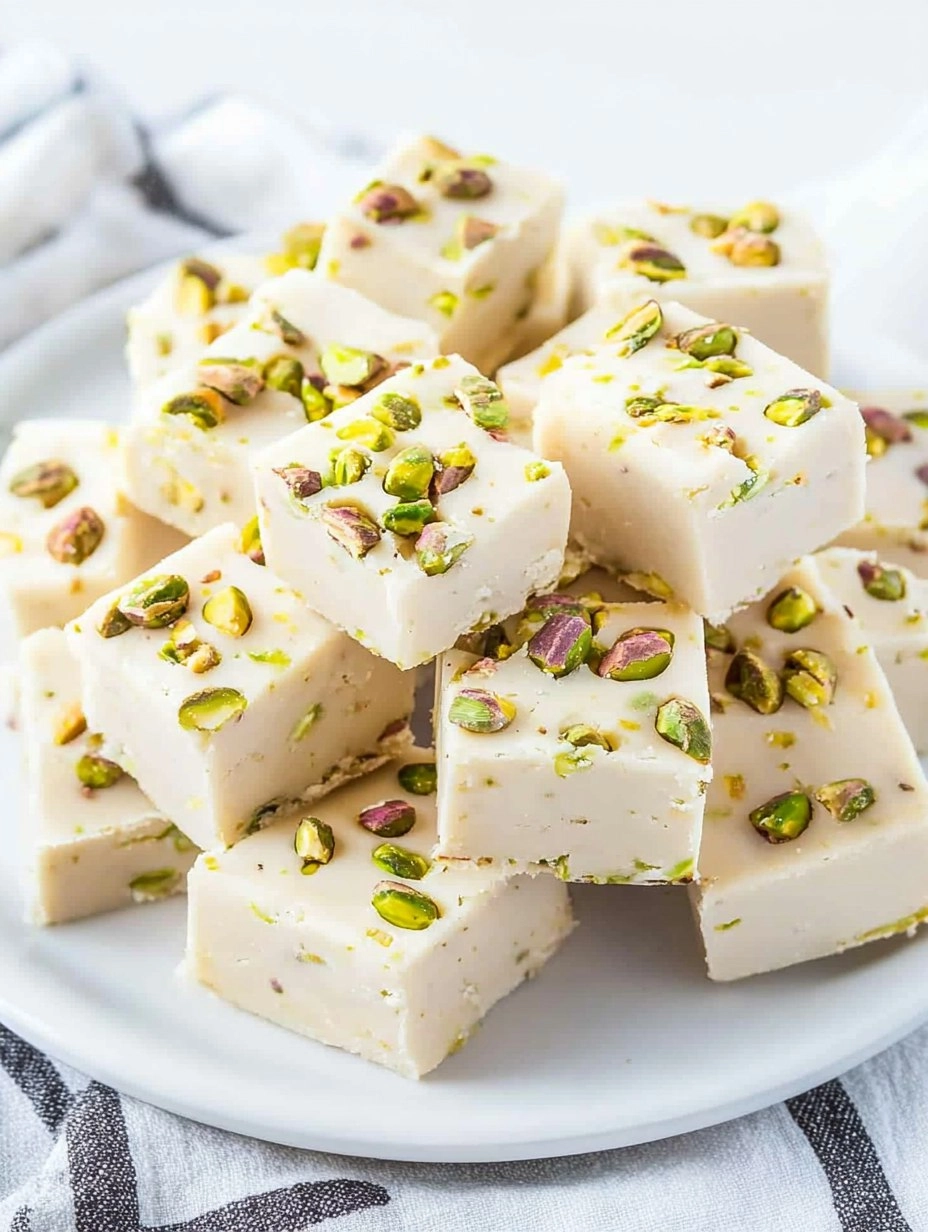 Leprechaun Pistachio Fudge (3-Ingredient No-Bake)