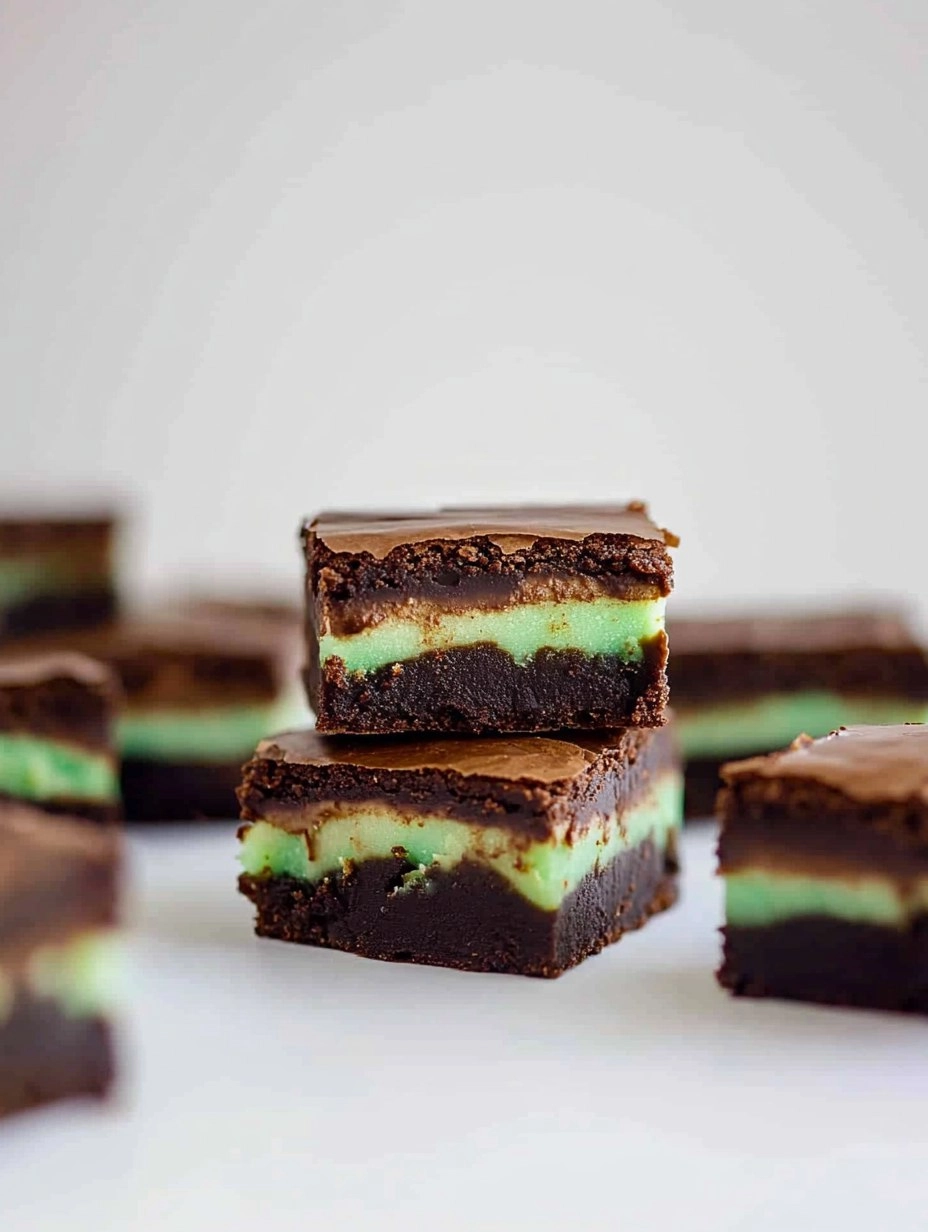 Mint Chocolate Brownies | Easy St Patrick's Day Fudgy Brownies