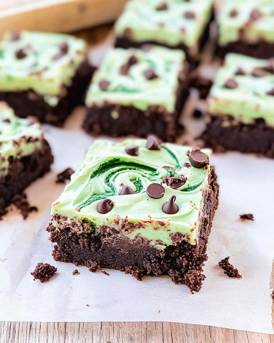 Mint Chocolate Chip Brownies with Green Swirl Frosting 8 Mint-Chocolate-Chip-Brownies-with-Green-Swirl-Frosting-Recipe