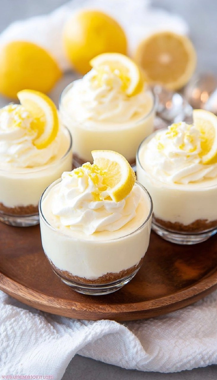 No-Bake Lemon Cheesecake Cups with Vanilla Cookie Crust 92 No-Bake Lemon Cheesecake Cups with Vanilla Cookie Crust