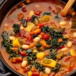 One-Pot-Creamy-Tuscan-White-Bean-Kale-Soup-Recipe