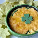 Shamrock-Spinach-Artichoke-Dip-with-Green-Tortilla-Chips-Recipe